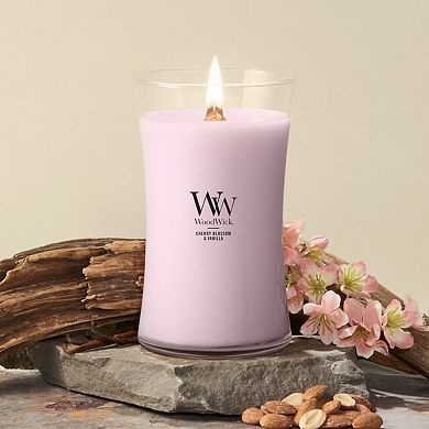 WoodWick Cherry Blossom & Vanilla 21.5-oz. Large Hourglass Candle Jar