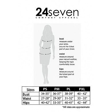 Petite 24Seven Comfort Apparel Knee Length Faux Wrap Dress