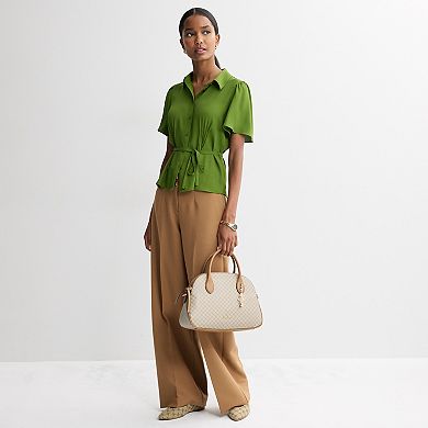 Women's Nine West Waist Pintuck Button-Down Shirt
