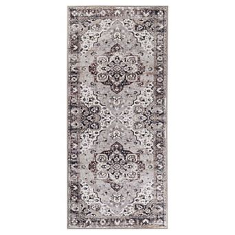 SUPERIOR Mahi Ornate Floral Washable Indoor / Outdoor Area Rug