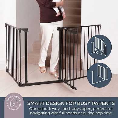 Dreambaby Discovery Extra Wide 76.5-inch 3-Panel Walk-Through Baby Gate