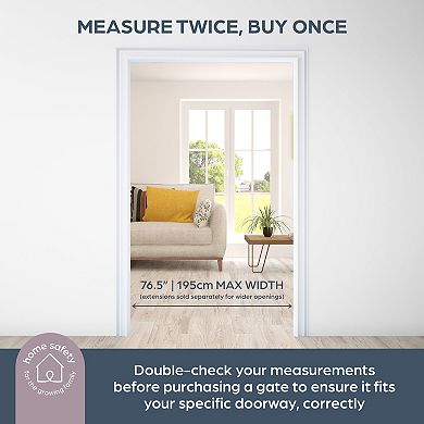 Dreambaby Discovery Extra Wide 76.5-inch 3-Panel Walk-Through Baby Gate