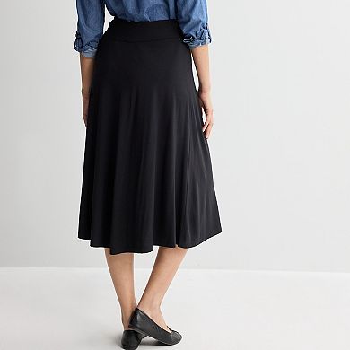 Women's Croft & Barrow® Knit Midi Skirt