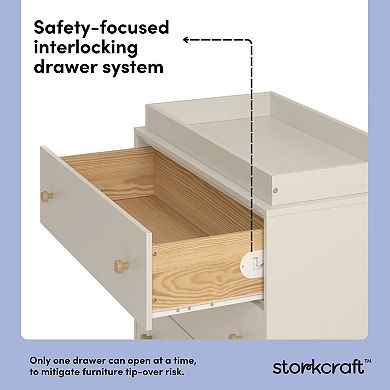 Storkcraft Texas 3-Drawer Chest Dresser with Removable Changing Topper