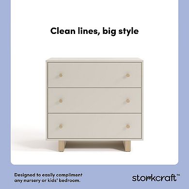 Storkcraft Texas 3-Drawer Chest Dresser with Removable Changing Topper