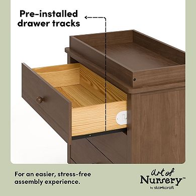 Storkcraft Rio 3-Drawer Chest Dresser with Removable Changing Topper