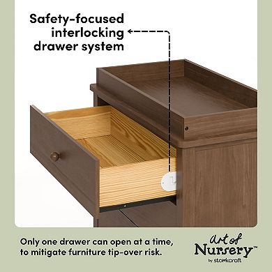 Storkcraft Rio 3-Drawer Chest Dresser with Removable Changing Topper