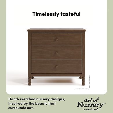 Storkcraft Rio 3-Drawer Chest Dresser with Removable Changing Topper