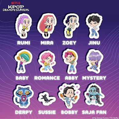 Netflix KPop Demon Hunters Puffy Stickers