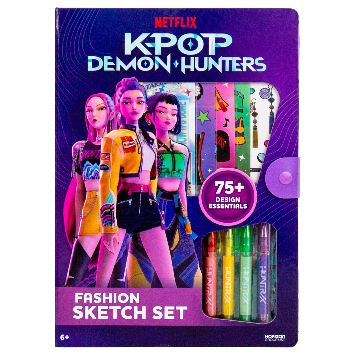Детские игрушки Netflix KPop Demon Hunters 75+ Design Essentials Fashion Sketch Set — фото 1