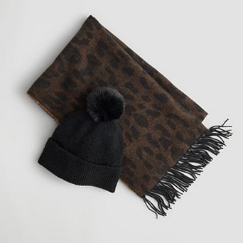 Women's Nine West All Over Paisley Beanie & Scarf Set