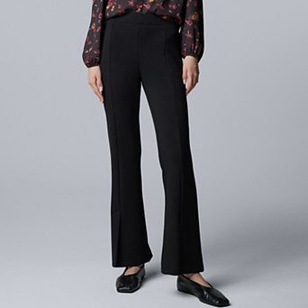 Women's Simply Vera Vera Wang Mid Rise Slit Front Flare Pants