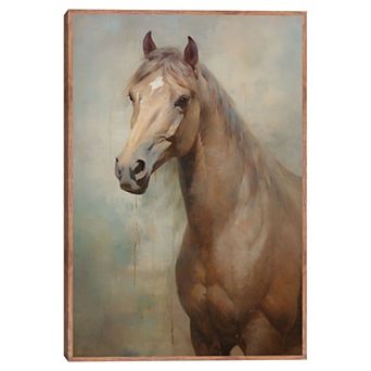 Masterpiece Horse Portrait Framed Canvas Wall Art