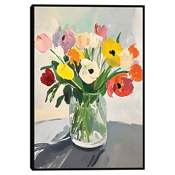 Masterpiece Bold Blooms Framed Canvas Wall Art