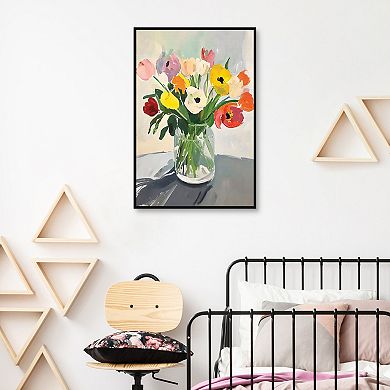 Masterpiece Bold Blooms Framed Canvas Wall Art