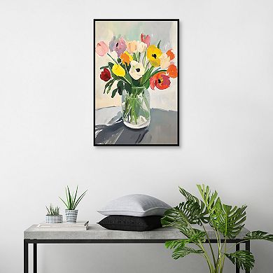Masterpiece Bold Blooms Framed Canvas Wall Art