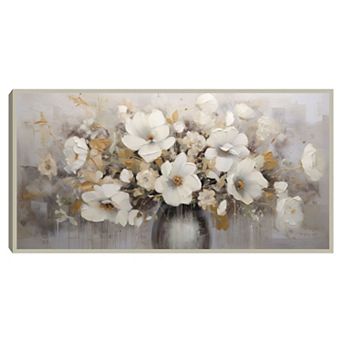 Masterpiece Blooming Floral Vase Framed Canvas Wall Art