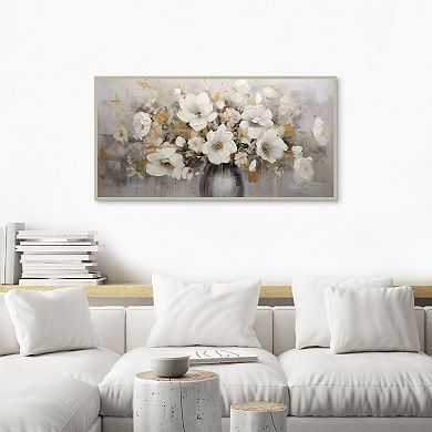 Masterpiece Blooming Floral Vase Framed Canvas Wall Art