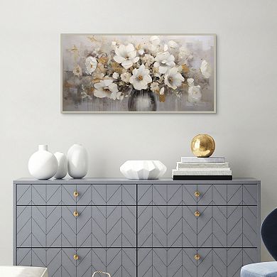 Masterpiece Blooming Floral Vase Framed Canvas Wall Art