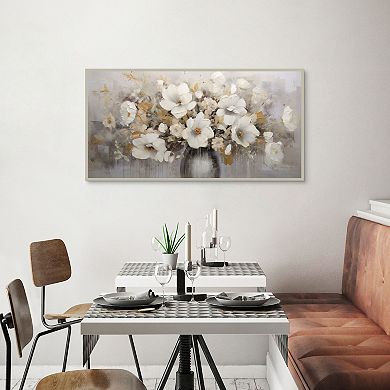Masterpiece Blooming Floral Vase Framed Canvas Wall Art