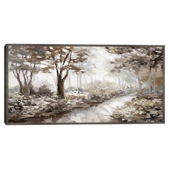Masterpiece In the Woods Framed Canvas Wall Art
