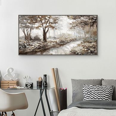 Masterpiece In the Woods Framed Canvas Wall Art
