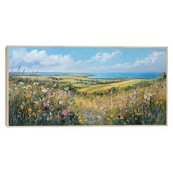 Masterpiece Away in a Valley Framed Canvas Wall Art
