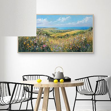 Masterpiece Away in a Valley Framed Canvas Wall Art