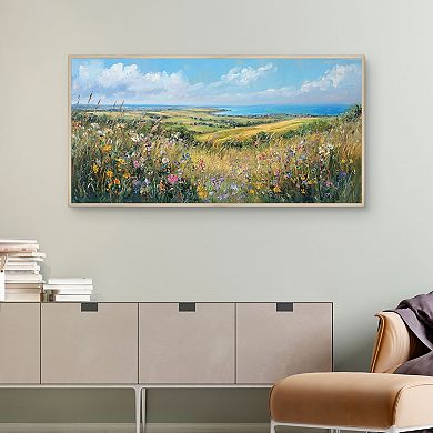 Masterpiece Away in a Valley Framed Canvas Wall Art