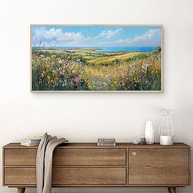 Masterpiece Away in a Valley Framed Canvas Wall Art