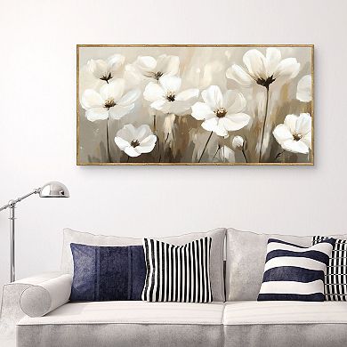 Masterpiece Calming Floral Framed Canvas Wall Art