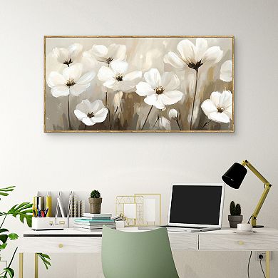 Masterpiece Calming Floral Framed Canvas Wall Art