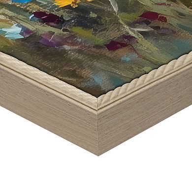 Masterpiece Highland Cow Meadow Framed Canvas Wall Art