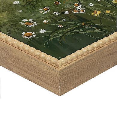 Masterpiece Coastal Wildflowers Framed Canvas Wall Art