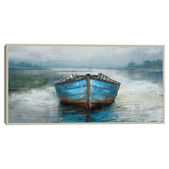 Masterpiece Rustic Rowboat Framed Canvas Wall Art