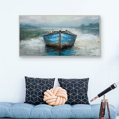 Masterpiece Rustic Rowboat Framed Canvas Wall Art