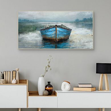 Masterpiece Rustic Rowboat Framed Canvas Wall Art
