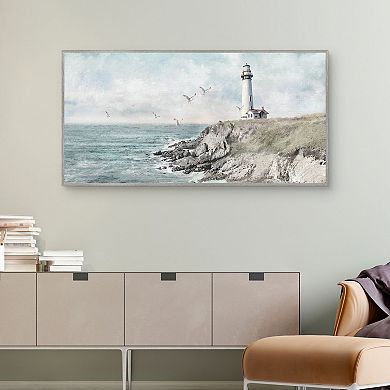Masterpiece Watchful Shore Framed Canvas Wall Art