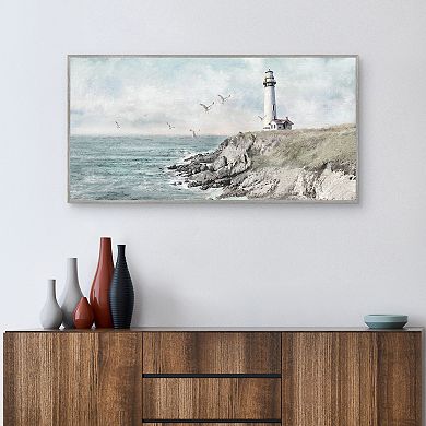 Masterpiece Watchful Shore Framed Canvas Wall Art