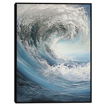 Masterpiece Silver Crest 30" x 40" Framed Canvas Art