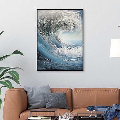 Masterpiece Silver Crest 30" x 40" Framed Canvas Art