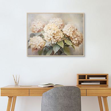 Masterpiece Hydrangea Romance 30" x 40" Framed Canvas Art