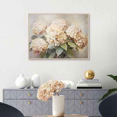 Masterpiece Hydrangea Romance 30" x 40" Framed Canvas Art