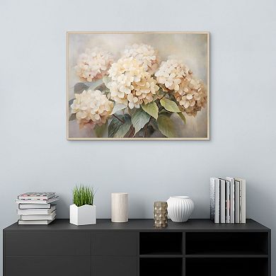 Masterpiece Hydrangea Romance 30" x 40" Framed Canvas Art