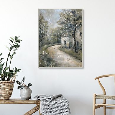 Masterpiece Painted Cottage 30" x 40" Framed Canvas Art