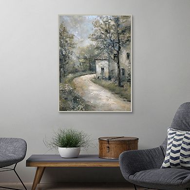 Masterpiece Painted Cottage 30" x 40" Framed Canvas Art