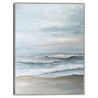 Masterpiece Dawn Beach 30" x 40" Framed Canvas Art