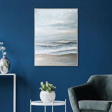 Masterpiece Dawn Beach 30" x 40" Framed Canvas Art