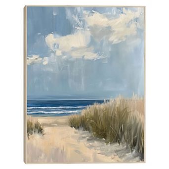 Masterpiece In the Dune 30" x 40" Framed Canvas Art