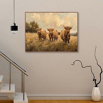 Masterpiece Three's a Party 30" x 40" Framed Canvas Art